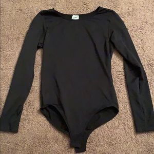 Black long sleeve body suit